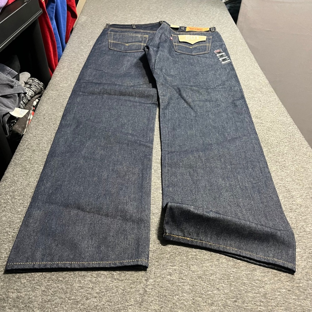 Levis 501 Original Shrink To Fit Jeans Mens 38x36 Indigo Rigid Raw Denim New